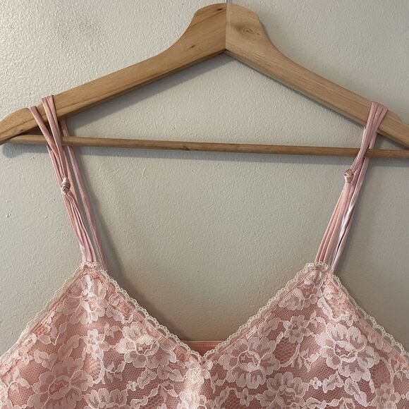 Victoria’s Secret Gold Label Lace Baby Pink Tank Sz M - Picture 3 of 5